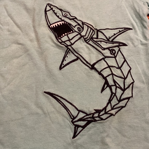 Boy’s Size 4 Gymboree T-shirts-Bundle of 2: Orange Bicycle & Turquoise Shark-EUC - Picture 9 of 9